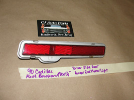 90 Cadillac Fleetwood Brougham Rwd Left Rear Bumper End Marker Park Light Lens - £38.93 GBP