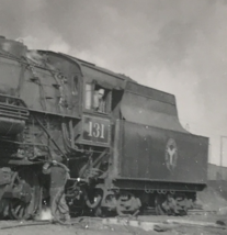 Belt Railway of Chicago Railroad BRC #131 0-8-0 Locomotive Train B&amp;W Photograph - £9.58 GBP