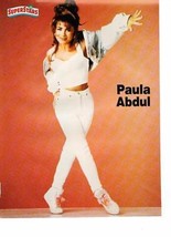 Paula Abdul teen magazine pinup clipping Vintage 1990&#39;s Staight Up Tiger Beat - £2.75 GBP