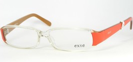 Exte EX16110 Clear /RED Scarlet /BROWN Eyeglasses Glasses Frame 53-14-130 Italy - £67.47 GBP