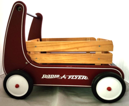 Radio Flyer Classic Walker Wagon Walking Toddler Toy Push Cart Wood Retr... - $49.45