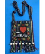 NEW I LOVE ALBANIA HAND SHOULDER BAG- MULTICOLOR-UNISEX BAG-SOUVENIR-24x... - $19.80