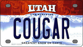 Cougar Utah Novelty Mini Metal License Plate Tag - £11.94 GBP