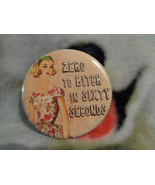 Zero To Bitch in Sixty Seconds Mini Pocket Purse Hand Makeup Mirror 2 1/8&quot; - £7.78 GBP