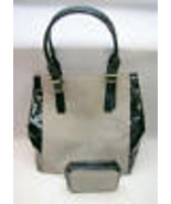 New Estee Lauder Tote  Hand bag Purse &amp;  Makeup Case Black Patent 7 Tan ... - £15.21 GBP