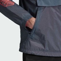 Adidas Men Windbreaker Regular Jacket Legacy Blue Size Medium - $26.96