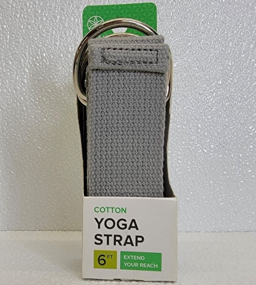GAIAM 6’ Cotton Yoga Strap - Grey - NEW - $7.07