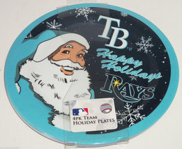 4 Tampa Bay Rays Dinner Plate Melmac MLB Malemine Christmas Santa Holiday - £19.63 GBP