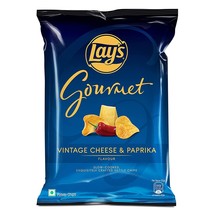 Lay&#39;s Wafer Gourmet Potato Chips Vintage Cheese &amp; Paprika Crispy 55gm Cr... - £5.16 GBP