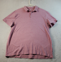 H&amp;M Polo Shirt Womens Size Large Pink Knit Cotton Short Sleeve Slim Fit Collared - £5.96 GBP