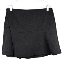 Thakoon Skirt Ponte Faux Wrap A-Line Charcoal Heather Stretch Large - £22.98 GBP