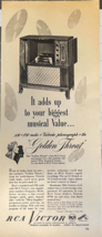 1949 RCA Victor Vintage Print Ad Golden Throat Adds Up To Biggest Musica... - $12.55