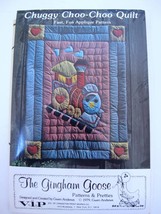 Vintage 1979 Chuggy Choo-Choo Quilt Applique Pieced The Gingham Goose 45x60 Baby - $8.99