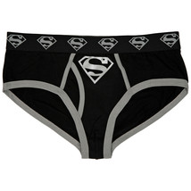 Superman Silver Logo Men&#39;s Underwear Fashion Briefs Black - £17.56 GBP