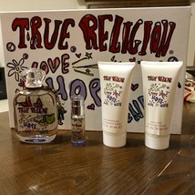 True Religion Love Hope Denim 4Pcs Women Set 3.4 oz + 0.25 + Lotion + Shower Gel - £228.98 GBP