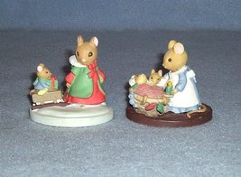 Avon Forest Friends 2 Figurines &quot;All Tucked In&quot; and &quot;Sleigh Ride&quot; - $6.99