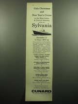 1957 Cunard Cruise Ad - Gala Christmas and New Year&#39;s Cruise to the West Indies  - £14.78 GBP