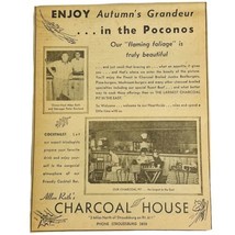 Vintage 1955 Allen Roths Charcoal House Hearth Restaurant Pa Rt 611 Newspaper Ad - £7.44 GBP
