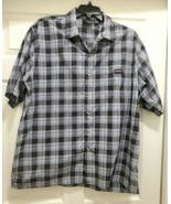 Dickies Men&#39;s Sz XL - 1X Plaid Casual Button Down Short Sleeve Shirt Blu... - $25.60