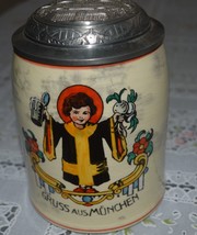 Vintage Gruss Aus Munchen, 6” Tall Stein, Germany, Bright Colors - $59.99