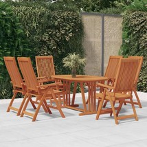 Garden Dining Set Reddish-brown Solid eucalyptus wood Large - €785,07 EUR