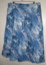 New Womens Liz Claiborne Linen Hawaiian Print Lined Skirt Size 10 - £19.93 GBP