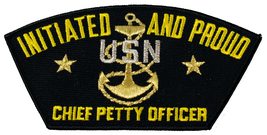 Navy Chief Petty Officer INITIATED and Proud Patch - Great Color - Veteran Owned - £10.60 GBP