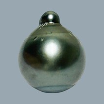 Gigantic 15.8-Carat 12.8 x 15.6mm Tahitian Sea Peacock Gray-Green Pearl Loose - $113.85