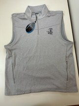 Greg Norman 1/4 Zip Vest Shark Grey Heather Men’s Size Large Embroidery - £20.87 GBP