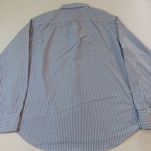 American Eagle Men's M Button-Down Shirt Long Sleeve Striped Blue Athletic Fit image 2