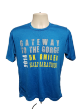 2014 Gateway to the Gorge 5K 8 Miler Half Marathon Adult Small Blue Jersey - $371.66 MXN
