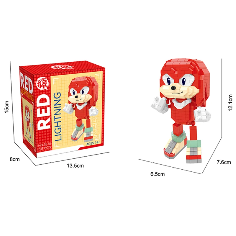 Cartoon Sonic Building Blocks Action Figure Cartoon Sonic Toy Bricks ...