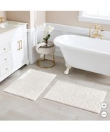 Charisma Bath Rugs White 2-Pack Drylon Medallion Microfiber Nonskid 24 X 36 - $90.16 CAD