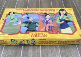 Disney Mulan Matchin&#39; Fashion Matching Puzzle Game by Mattel 1998 Complete - $14.84