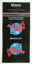 Miami Planet Hollywood - Coconut Grove, Florida Restaurant 30RS Matchbook Cover - £1.17 GBP