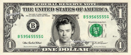 HARRY STYLES on REAL Dollar Bill One Direction Cash Money Memorabilia Ce... - £7.14 GBP