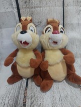 Disney Parks Exclusive Set of Chip &amp; Dale Plush 9 &quot; Beanbag Plushies - used - £13.87 GBP
