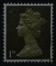 Vintage Stamps British Great Britain Uk Gb England 1 One D Elizabeth Stamp X1 B1 - £1.35 GBP
