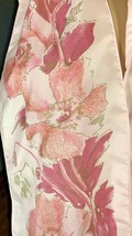 St. Hilaire of Paris Pink Floral Scarf 61” x 7” Polyester Made in France - $17.86
