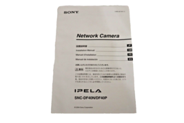 Sony IPELA SNC-DF40N/DF40P Network Camera User&#39;s Manual - $9.85