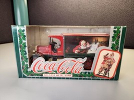 Vintage  Coca-Cola Santa Claus Christmas Metal Coin Bank Truck Diecast 1... - $22.49