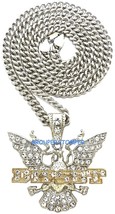 Dipset Crystal Rhinestone Pendant with Cuban Style Chain Necklace Diplomats - £17.28 GBP+