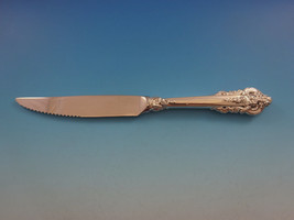 Grande Baroque by Wallace Sterling Silver Steak Knife HH Custom 8 1/2" Serrated - £61.52 GBP