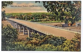 Des Moines Iowa East 14th Street Viaduct Postcard D30 - £5.54 GBP