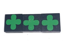 Qwirkle Replacement OEM 3 Green Clover Tiles Complete Set - $7.49