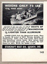 1950 Print Ad Starcraft Boats of Magnesium Goshen,Indiana - $8.74