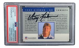 Troy Aikman Signé Dallas Cowboys 1991 Pro Line Portraits &#39;Échange&#39; Card ... - £144.91 GBP