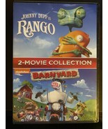 Rango / BarnYard 2 Movie Collection DVD Johnny Depp Sam Elliott Courtney... - £3.94 GBP