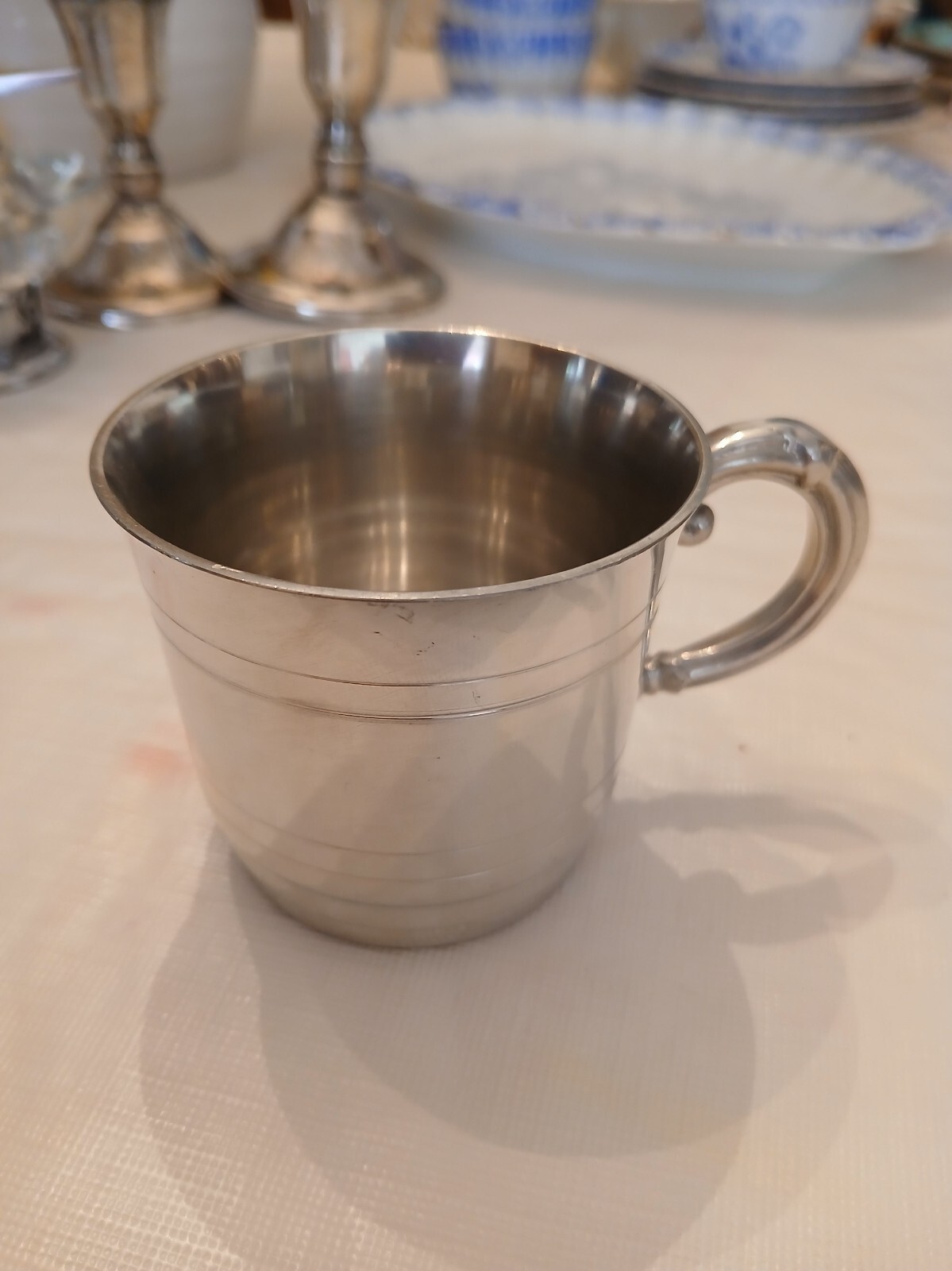 Child&#39;s tankard by Sheffield pewter.  - $19.00