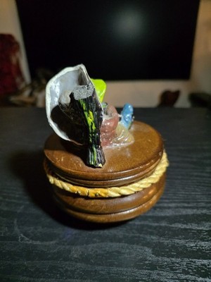 *READ 1979 Frog Cowboy Music Box Annette Little Original Sculpture Enesco Japan Item image 14